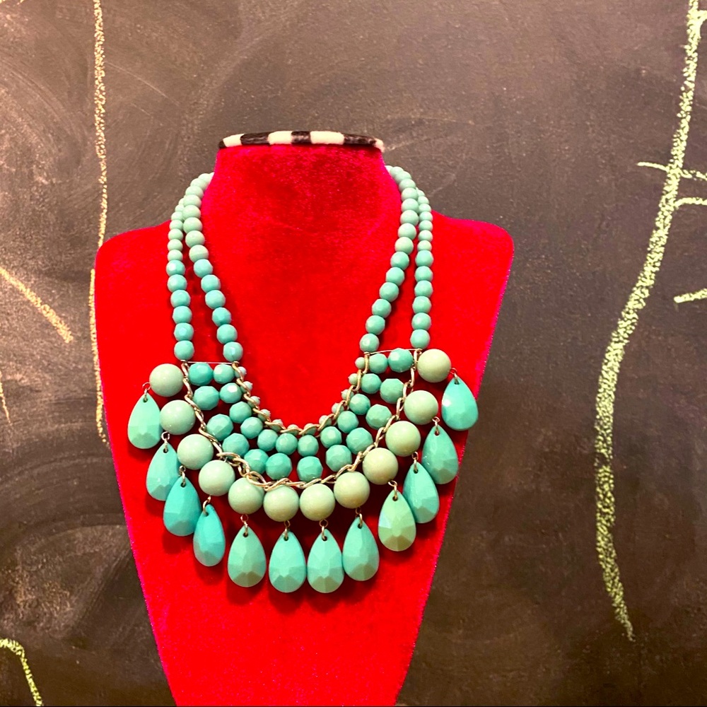 Blue Statement-Making Necklace